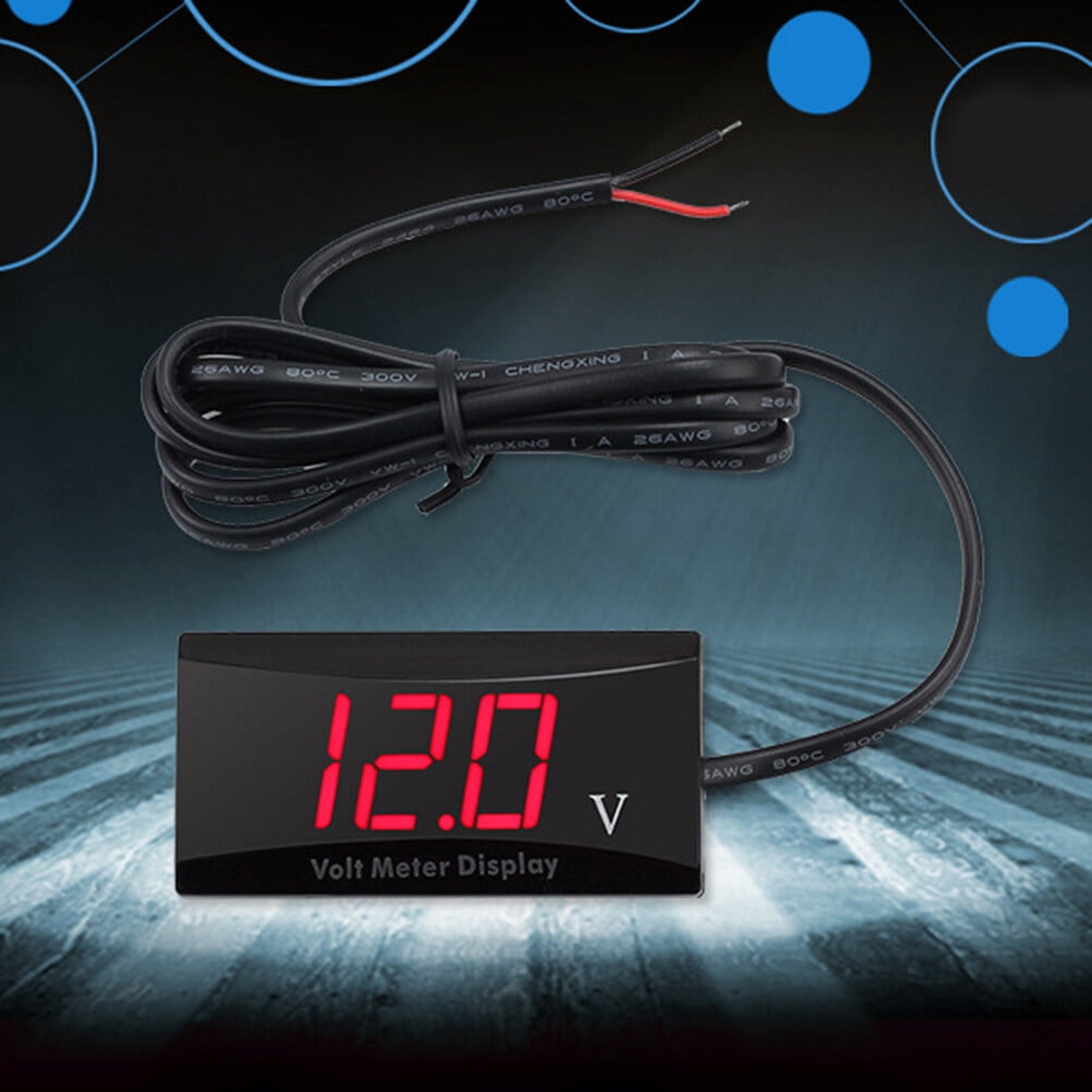 SWETRACE Red Led Voltmeter 12V 1Pack For Car And Motorcycle With Low Power Consumption And Anti-Frost Features
