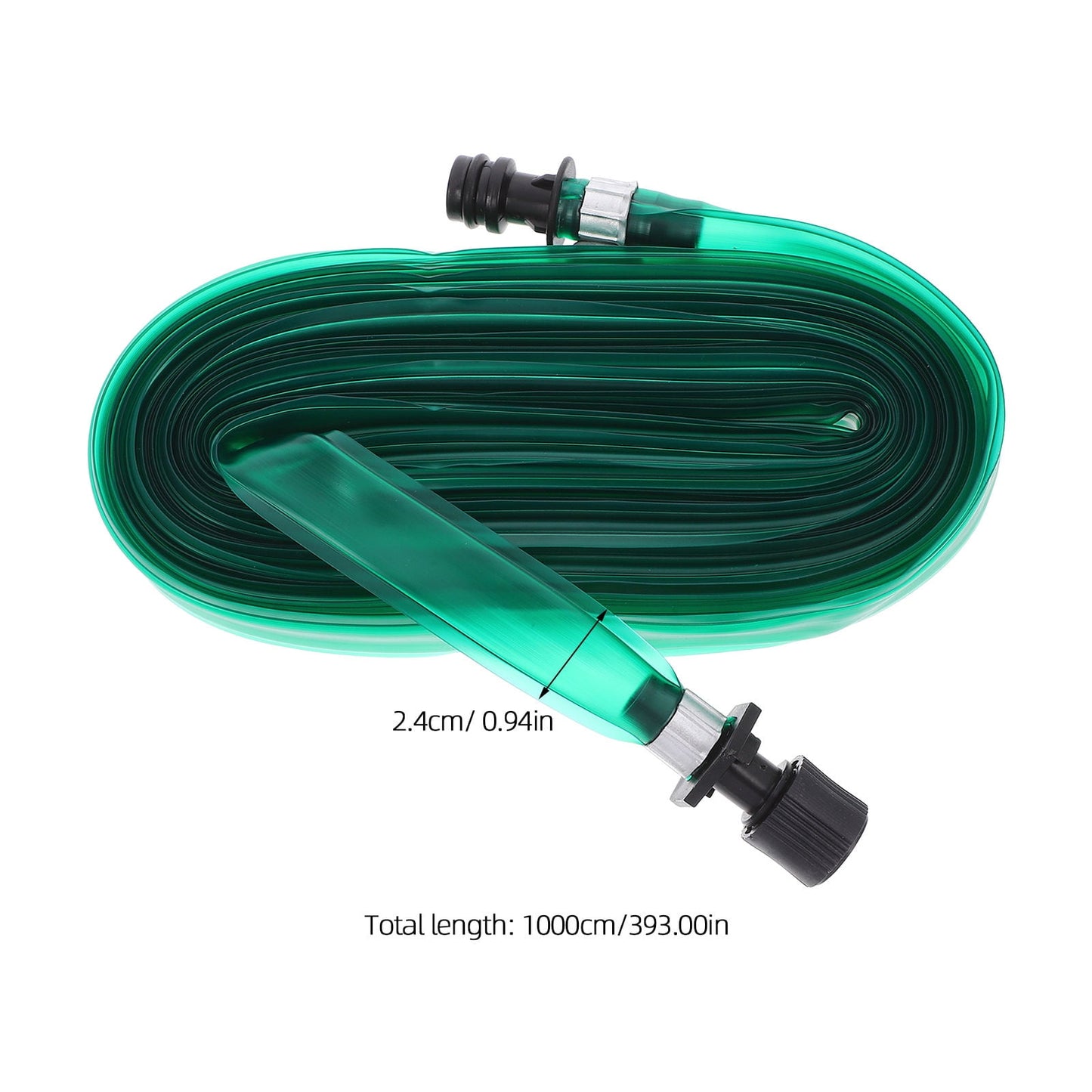 SWETRACE Hose With Holes Flat Soaker Hose Sprinkler Green PVC 1Pcs for Outdoor Irrigation