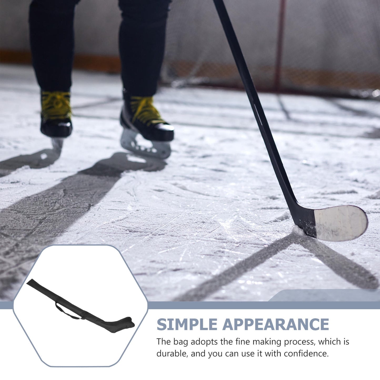 SWETRACE 1Set Black Oxford Cloth Hockey Stick Bag for Ice Hockey Equipment Storage 69.95x5.50x0.39in
