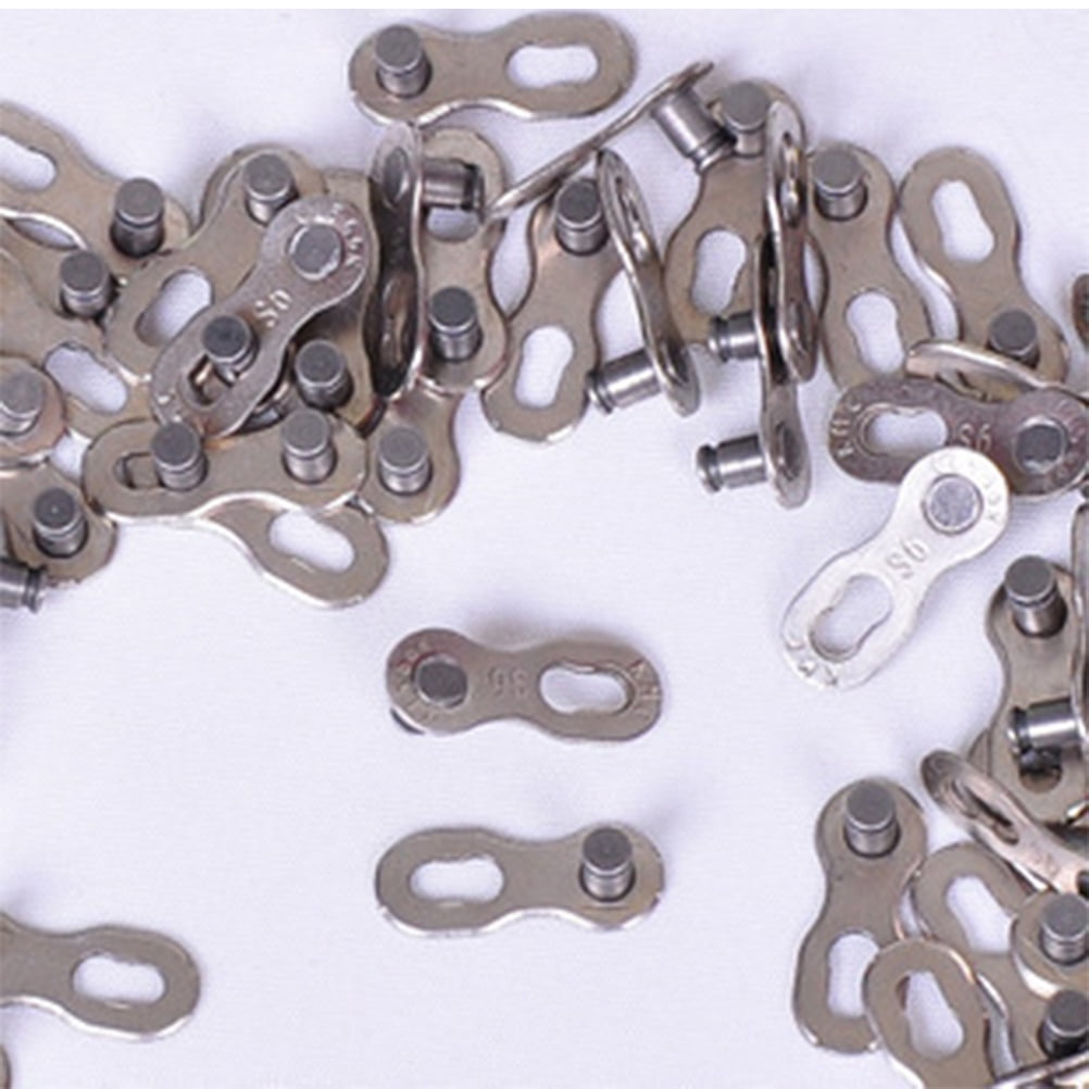 SWETRACE 1 Pair Speed Chain Stainless Steel Buckle Chain for Bicycle Maintenance 9 Bike Chain Silver