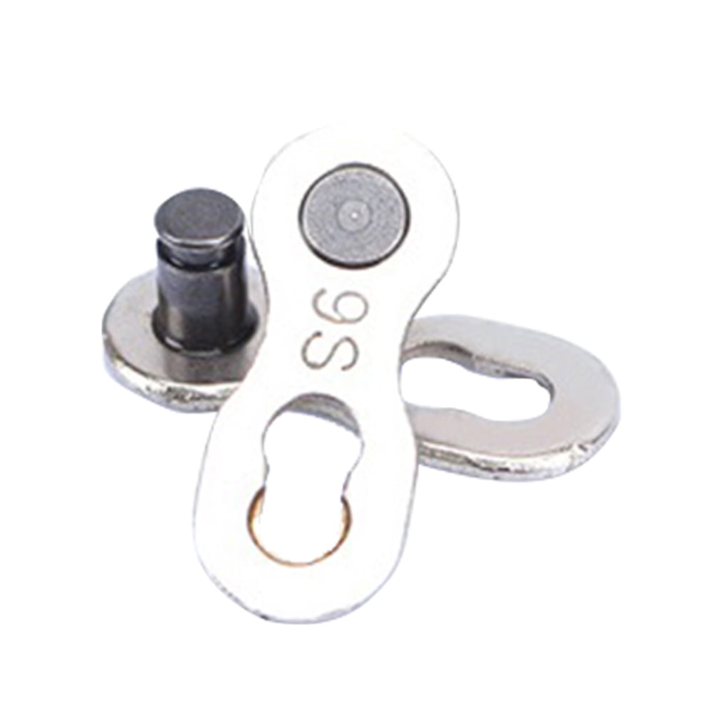 SWETRACE 1 Pair Speed Chain Stainless Steel Buckle Chain for Bicycle Maintenance 9 Bike Chain Silver