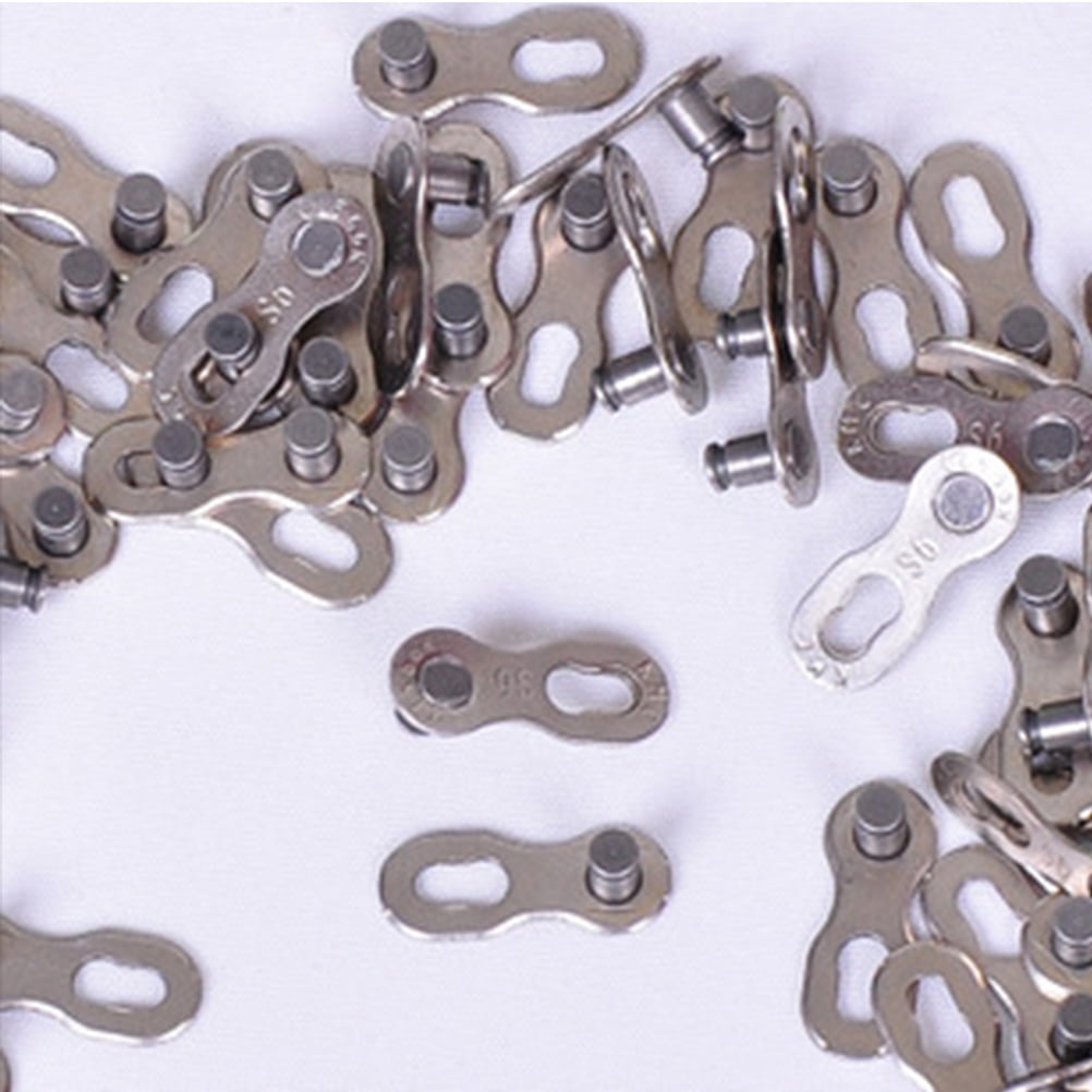 SWETRACE 1 Pair Speed Chain Stainless Steel Buckle Chain for Bicycle Maintenance 9 Bike Chain Silver