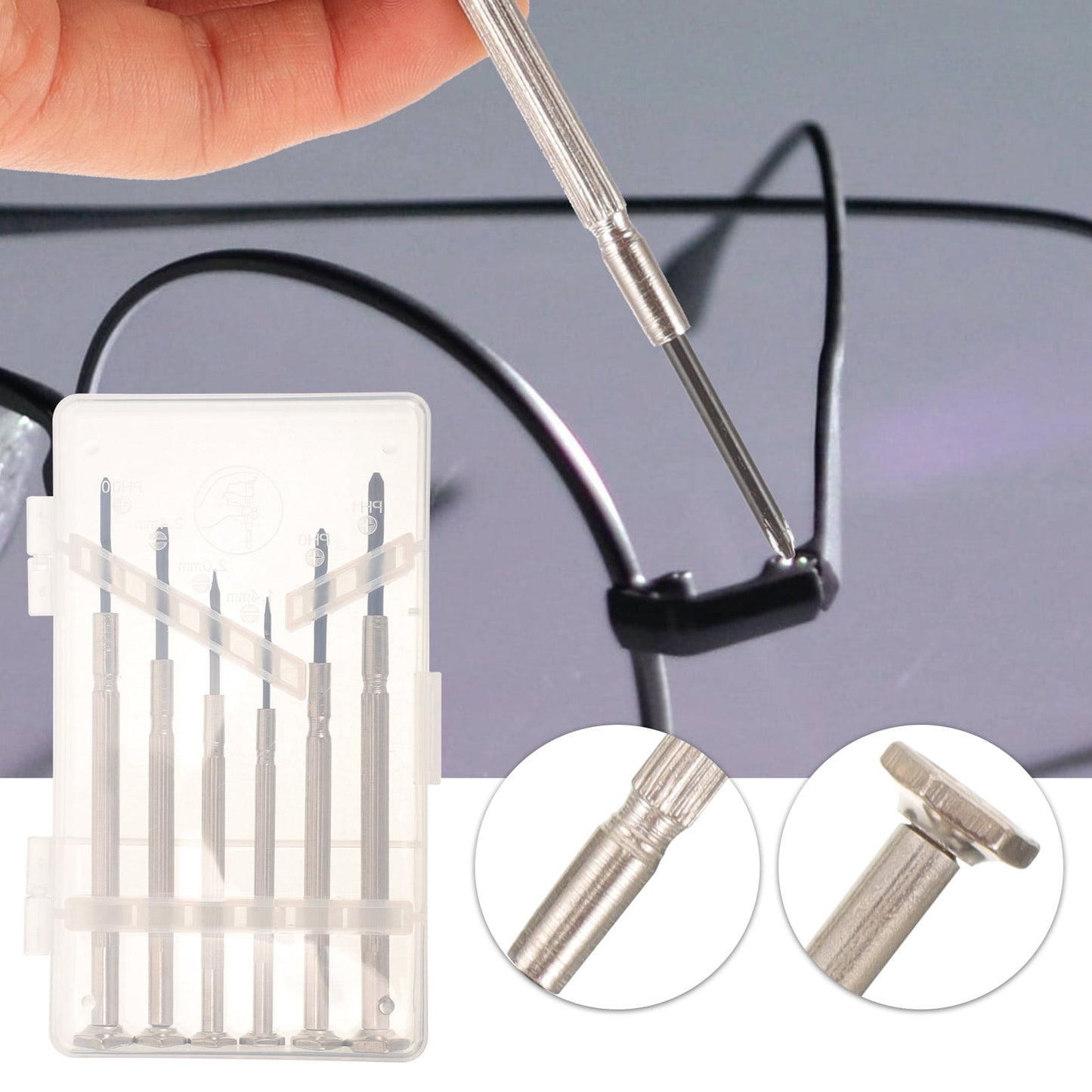 SWETRACE 6Pcs Precision Tool Kit Mini Repair Tool Carbon Steel Screwdrivers Watch And Clock Repair Silver