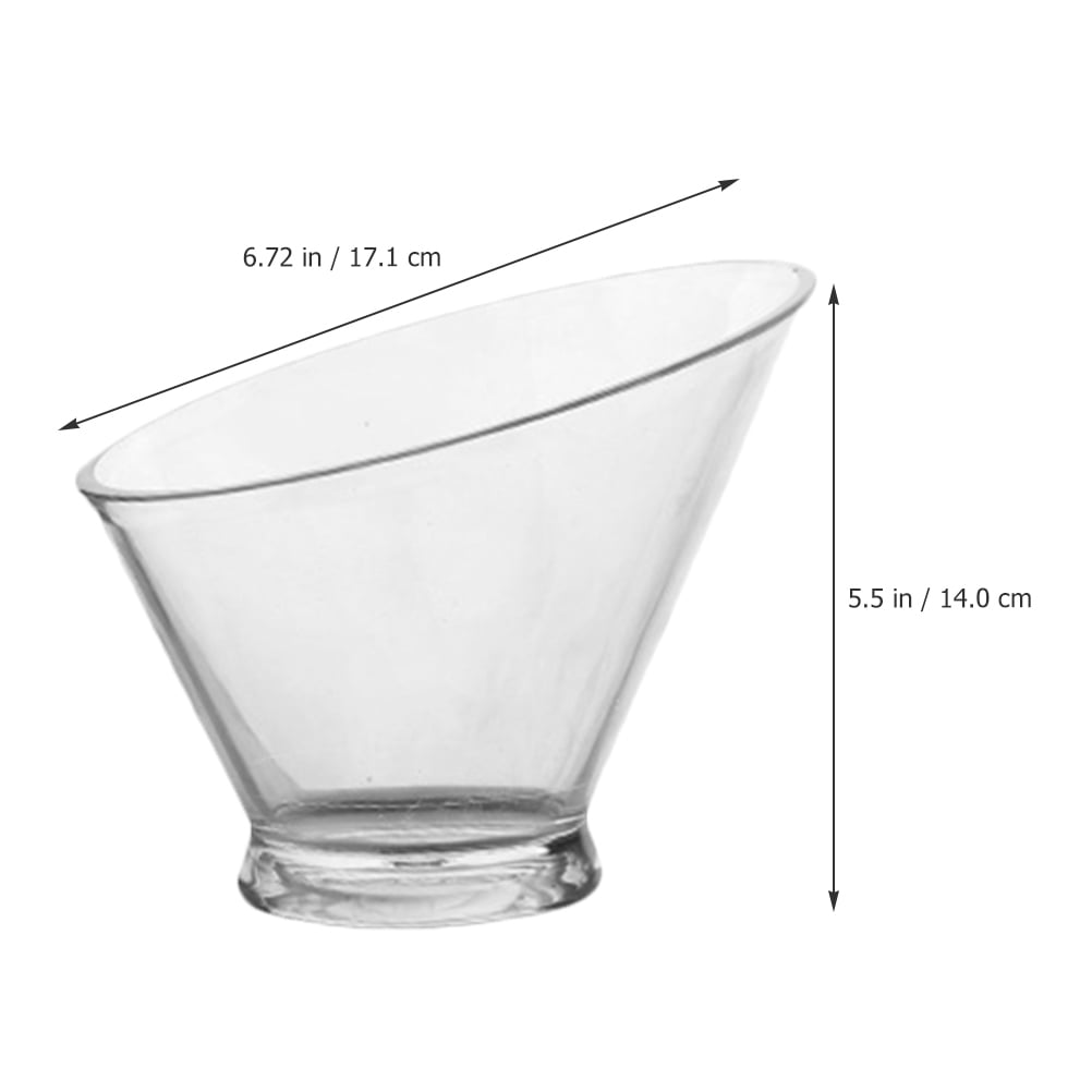 SWETRACE 2Pcs Plastic Dessert Bowls for Food Serving Clear and Portable