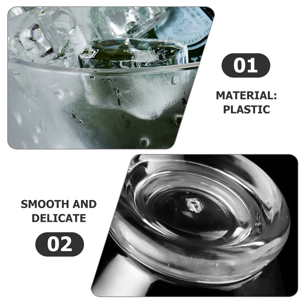 SWETRACE 2Pcs Plastic Dessert Bowls for Food Serving Clear and Portable