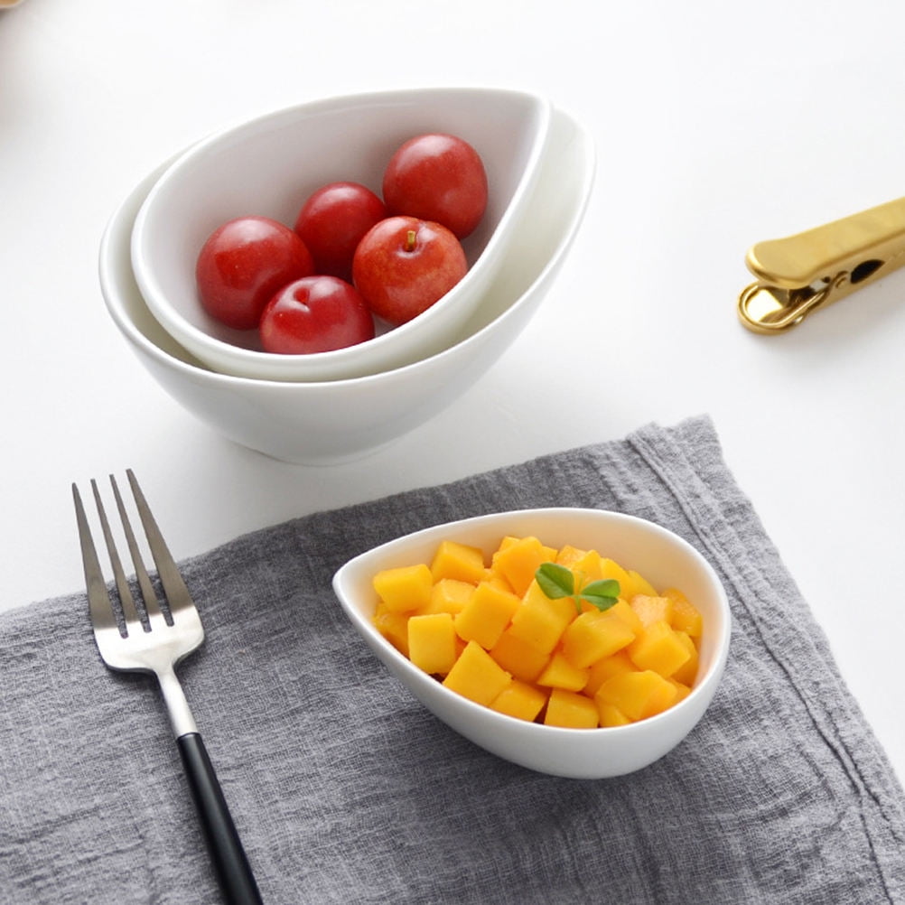 SWETRACE 5Pcs Soy Sauce Bowl Compact Size White for Dining Table Decoration
