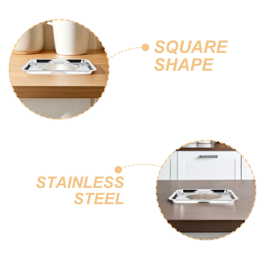 SWETRACE Heavy Duty Square Gas Range Pans 2Pcs Stainless Steel Drip Catching for Cookers
