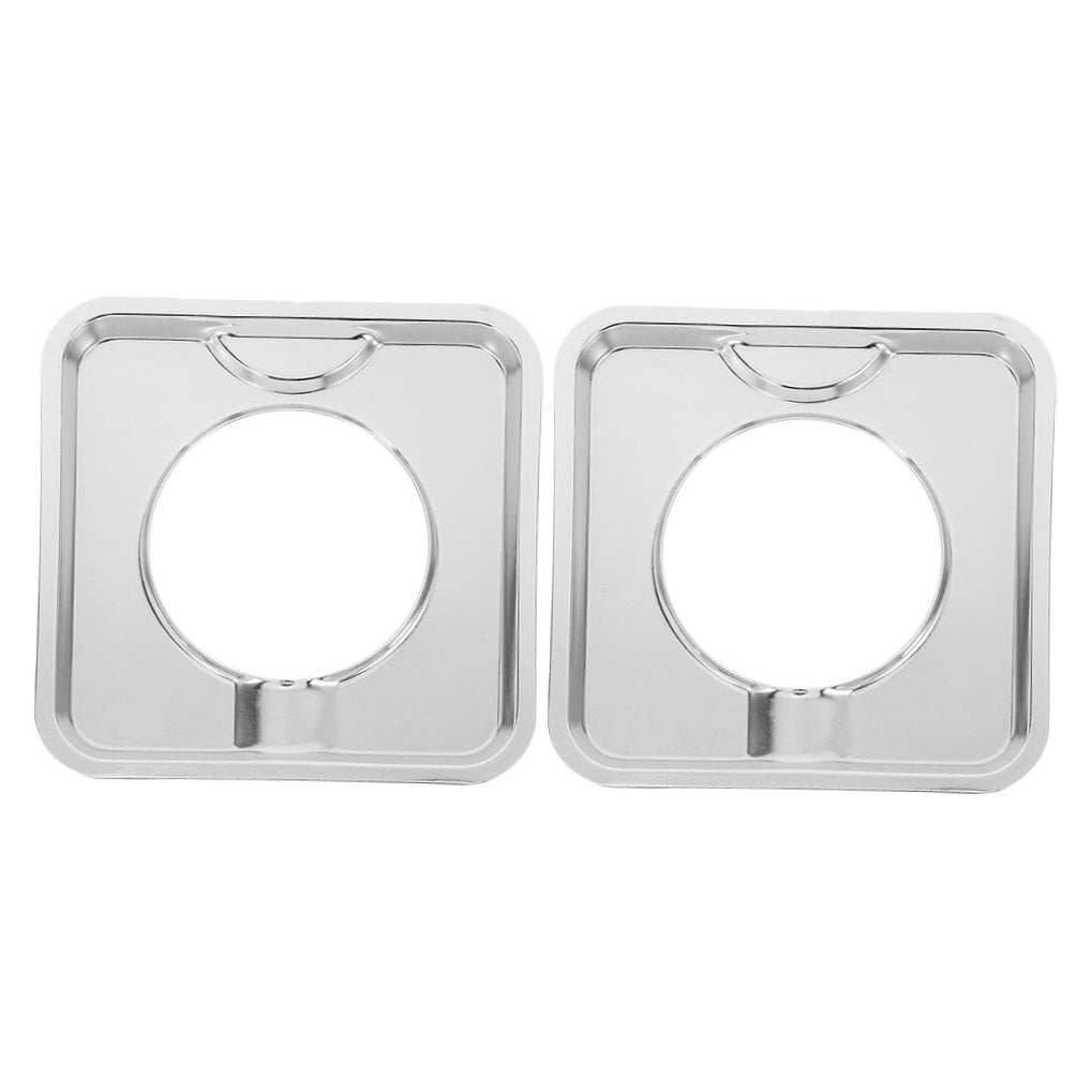 SWETRACE Heavy Duty Square Gas Range Pans 2Pcs Stainless Steel Drip Catching for Cookers
