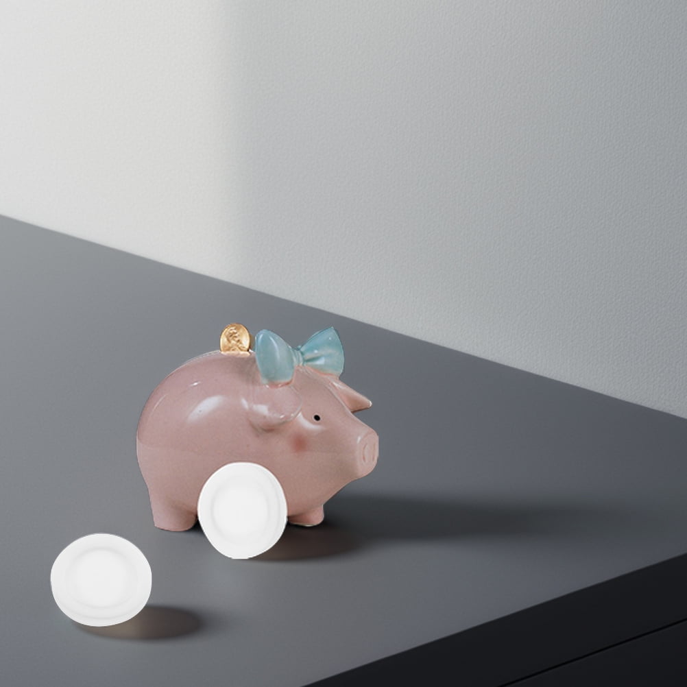 SWETRACE 10pcs White Piggy Bank Stopper Rubber Money Box Plug Saving Box Cover Replacement For Piggy Bank