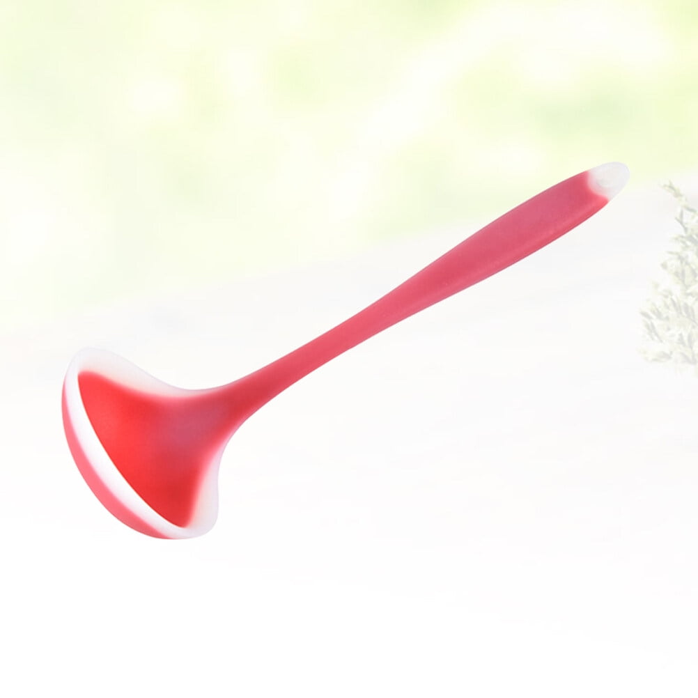 SWETRACE Silicone Soup Ladle Non Stick Kitchen Spoon For And Serving Red