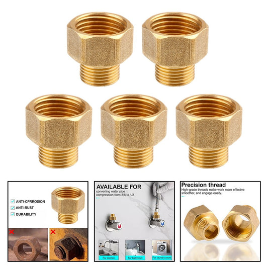 Brass Pipe Fittings Water Hose Adapter G 1/2 Female To G 3/8 Male Reducer