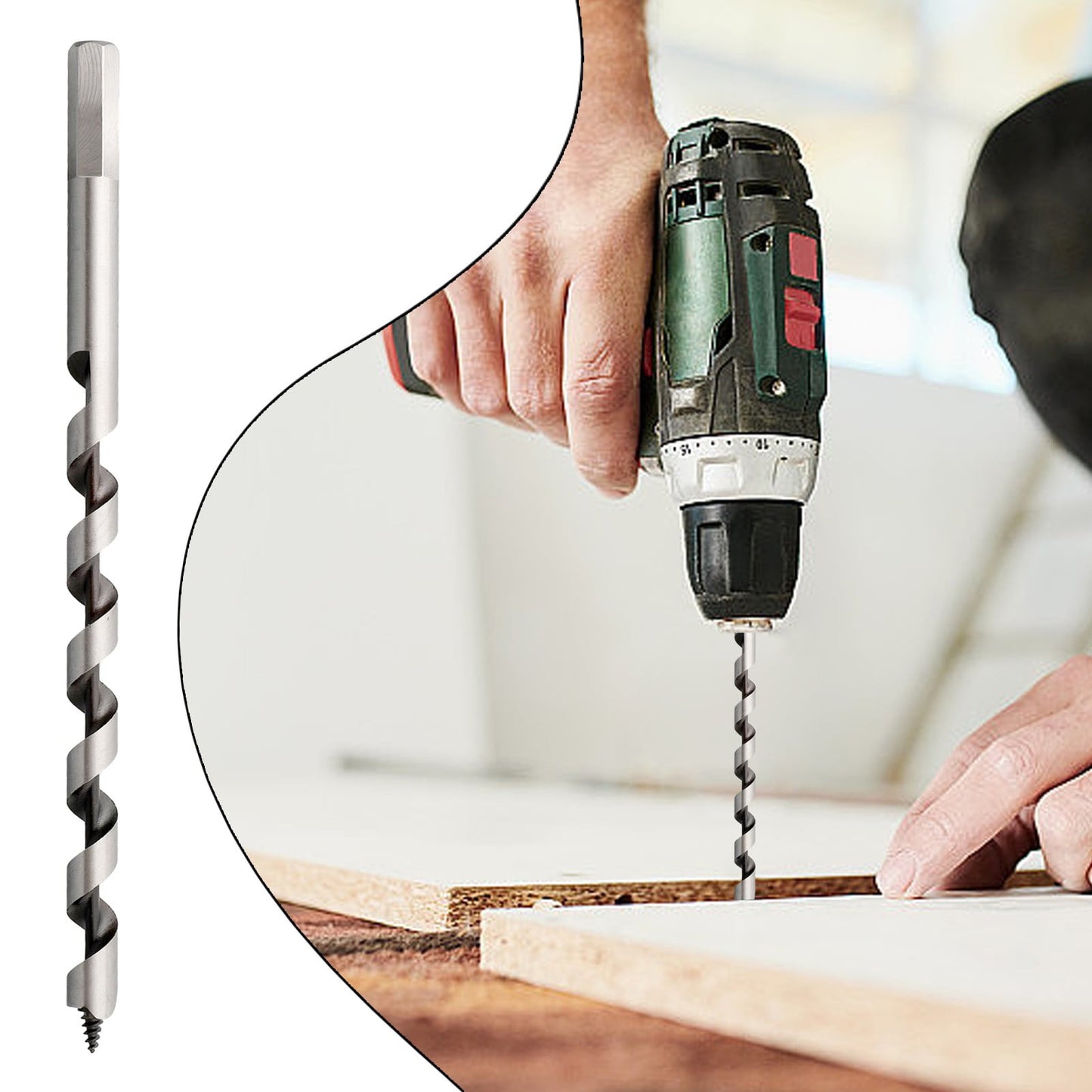 1Pc 230Mm Long Woodworking Center Auger Drill Bit for Wood Drilling Tools 6-25Mm 10Mm 12Mm