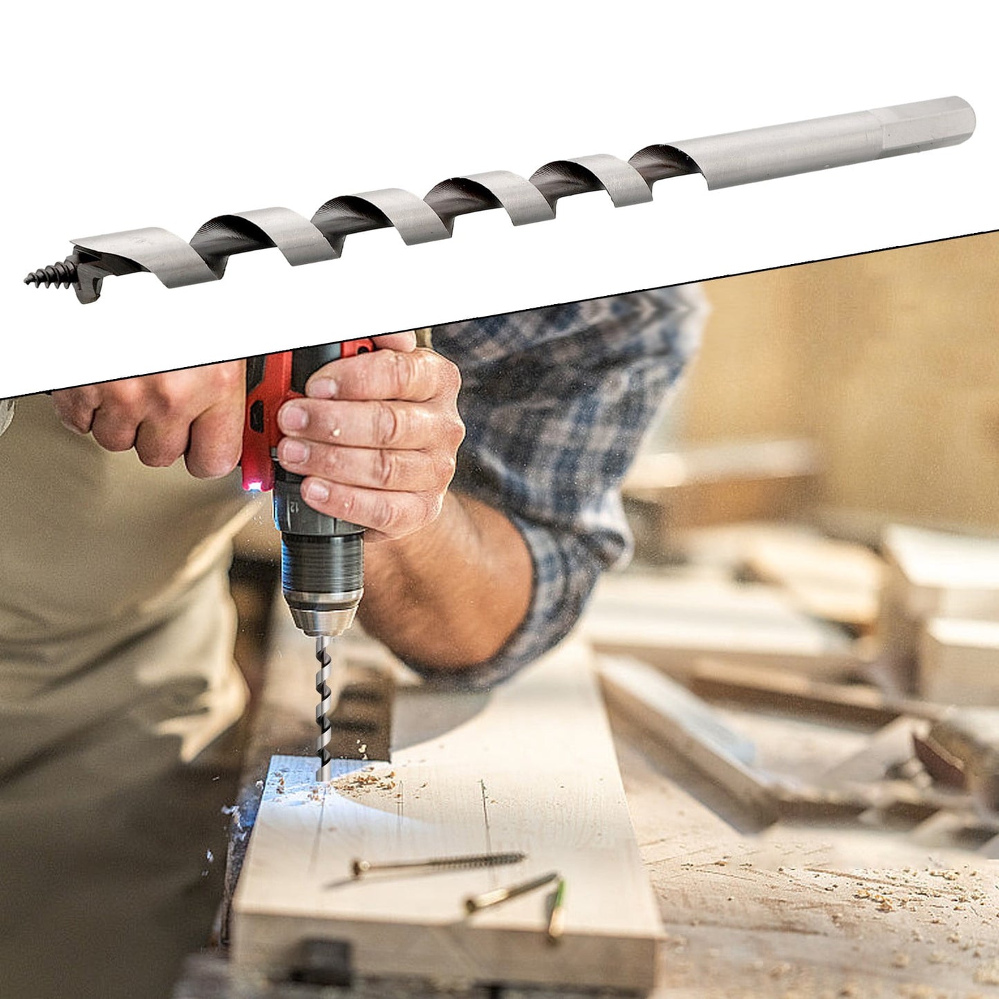 1Pc 230Mm Long Woodworking Center Auger Drill Bit for Wood Drilling Tools 6-25Mm 10Mm 12Mm