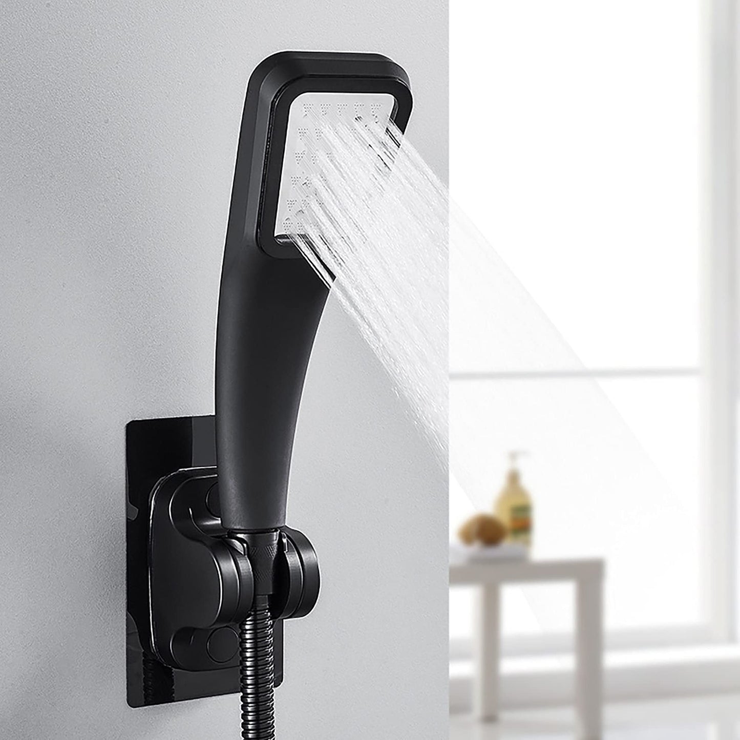 Large Wall Mount Strong Adhesive Waterproof Handheld Shower Holder,Shower Head