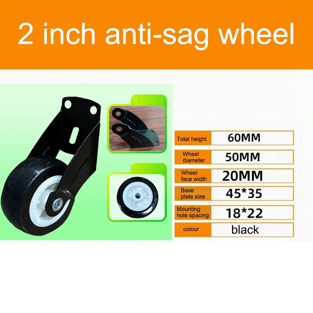Adjustable Anti Droop Door Support Wheel With Rubber Wheels And Steel Frame Gray Black