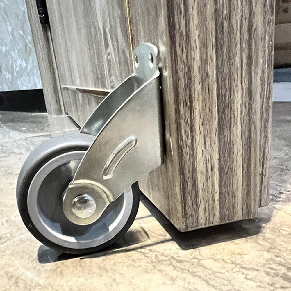 Adjustable Anti Droop Door Support Wheel With Rubber Wheels And Steel Frame Gray Black