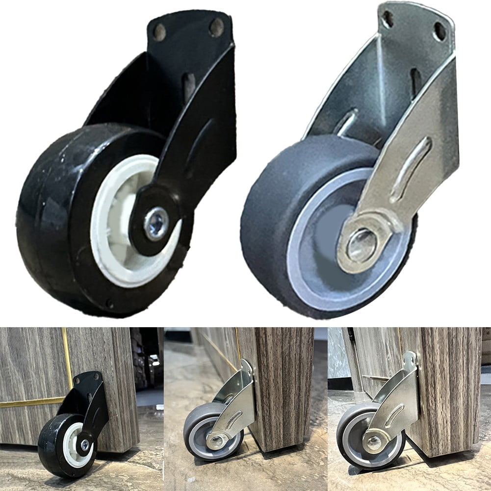 Adjustable Anti Droop Door Support Wheel With Rubber Wheels And Steel Frame Gray Black