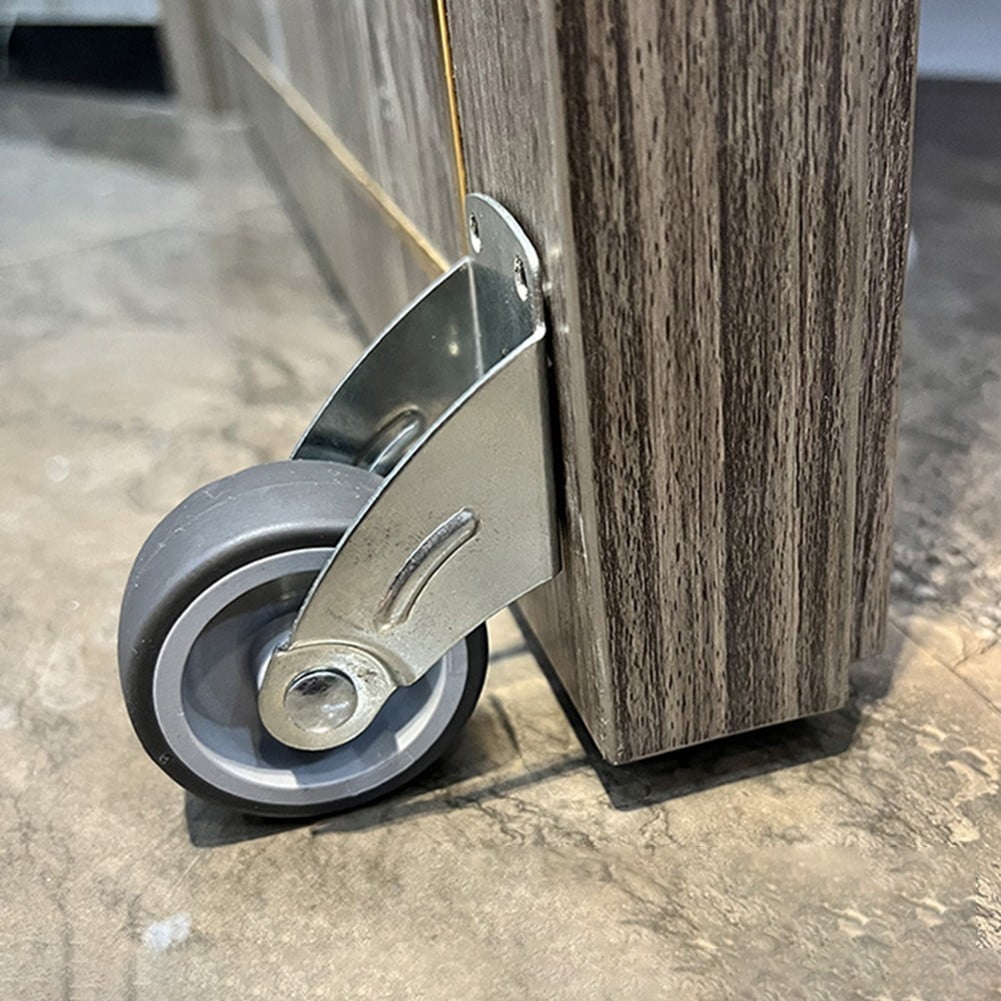 Adjustable Anti Droop Door Support Wheel With Rubber Wheels And Steel Frame Gray
