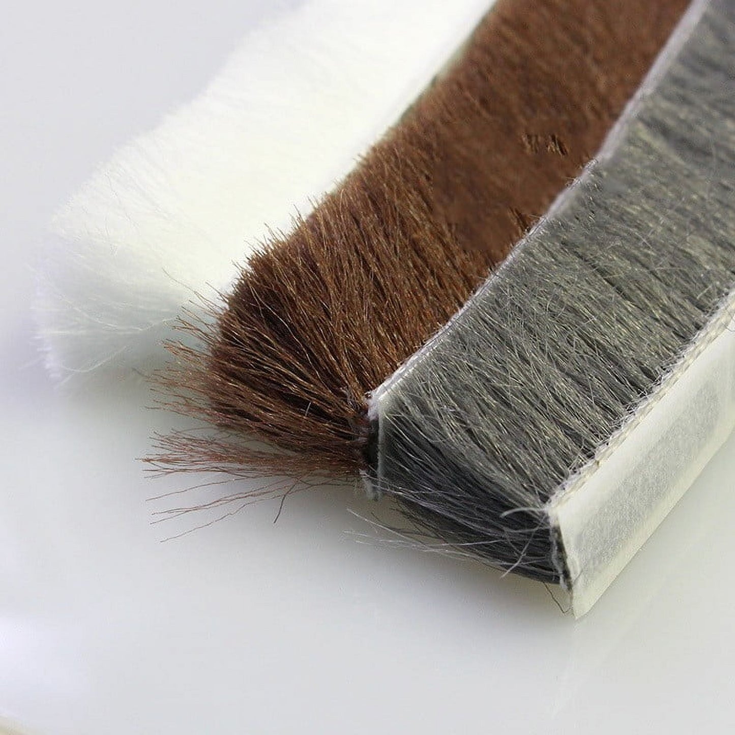 Decor Bottom Bristle Pile Seal Film Door Draught Excluder Brush Weather Strip 10M 5/9/15/23Mm Diy Home High Quality White 9×5Mm 9×9Mm Brown