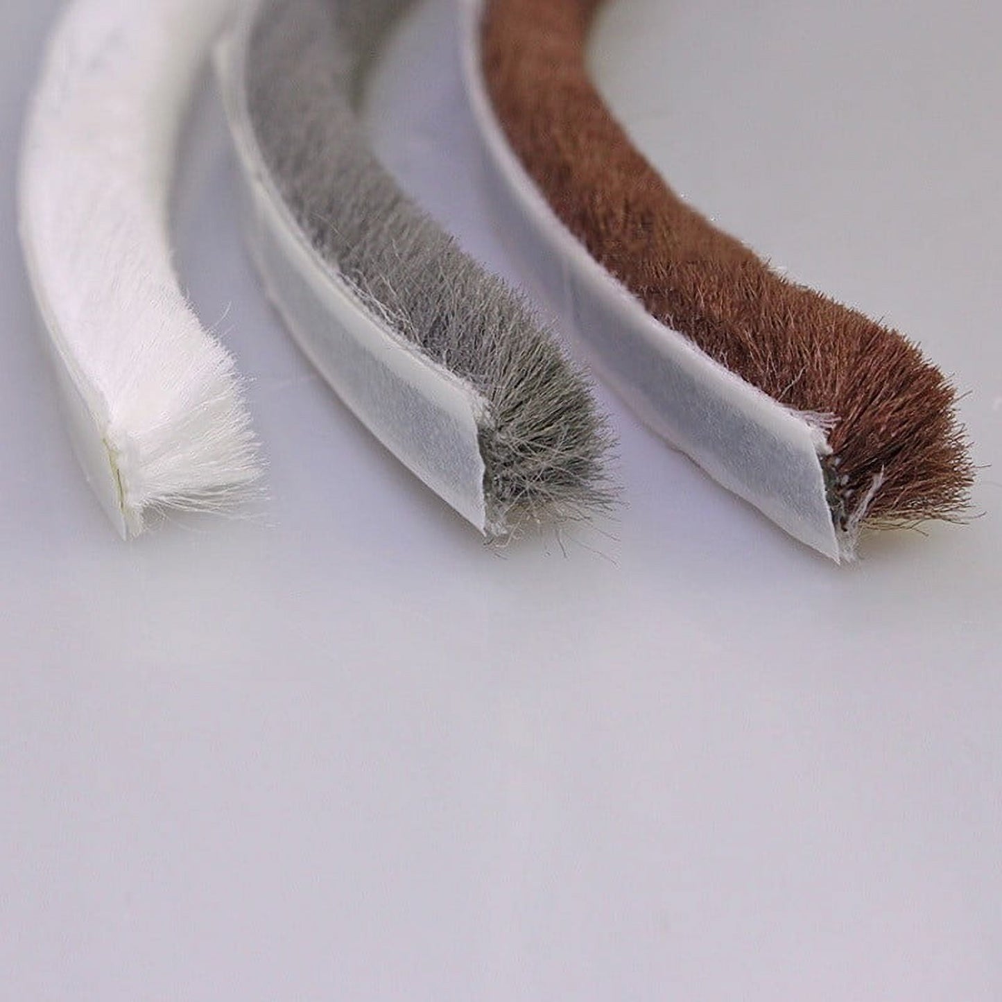 Decor Bottom Bristle Pile Seal Film Door Draught Excluder Brush Weather Strip 10M 5/9/15/23Mm Diy Home High Quality White 9×5Mm Grey