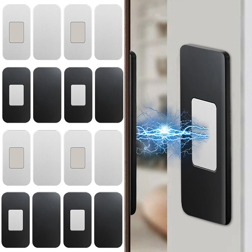 Drawer Catches Easy Installation Powerful Magnetic Closure Secure Hold Silver 5 Set