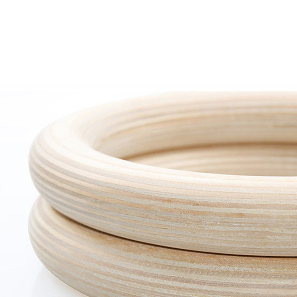 Wooden Gymnastics Rings Perfect For Strength And Conditioning Training 25Mm 19Cm