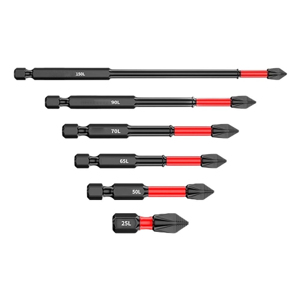 2/6Pcs 25-150Mm Non-Slip Screwdriver Bits Ph2 Magnetic Batch Cross Screw Electric Tips Head Cross Screwdriver Drill Bit Tool Set 2Pcs 25Mm Smile Home 2Pcs 65Mm