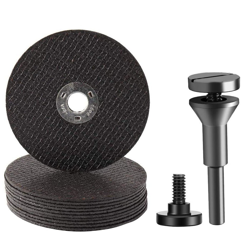 10Pcs 3Inch Cut-Off Wheels Die Grinder Cutting Disc With 1/4 In Shaft Mandrel Smile Home