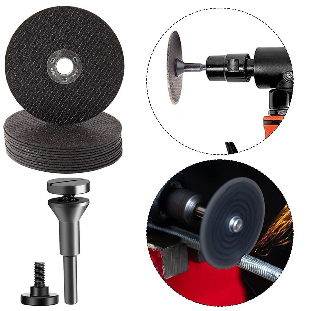 10Pcs 3Inch Cut-Off Wheels Die Grinder Cutting Disc With 1/4 In Shaft Mandrel Smile Home