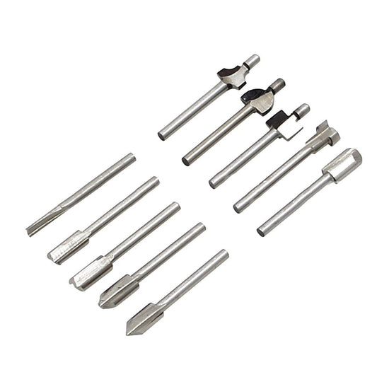 10Pcs Hss Router Bits Wood Cutter Milling Fits Dremel-Rotary Tool Set 1/8" 3Mm Shank Carpentry Router Bits For Rotary Tools Diy A Smile Home