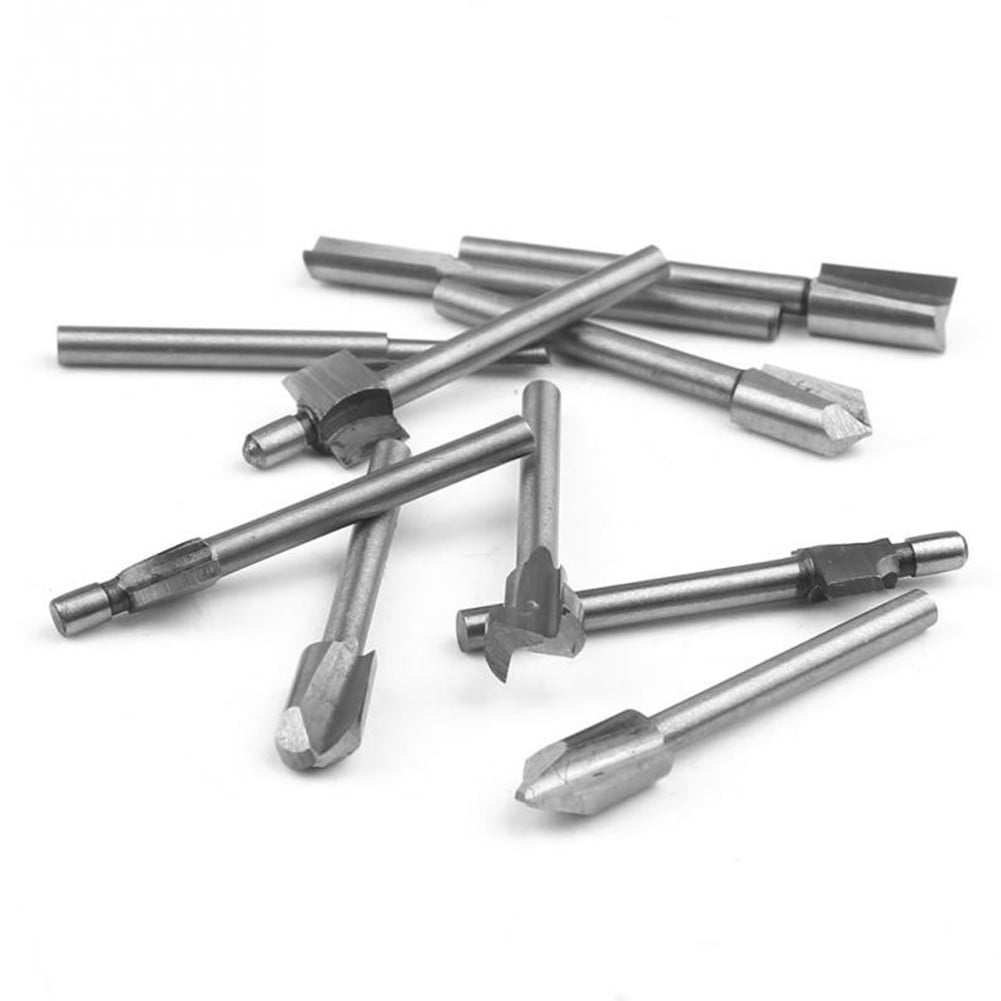 10Pcs Hss Router Bits Wood Cutter Milling Fits Dremel-Rotary Tool Set 1/8" 3Mm Shank Carpentry Router Bits For Rotary Tools Diy A Smile Home