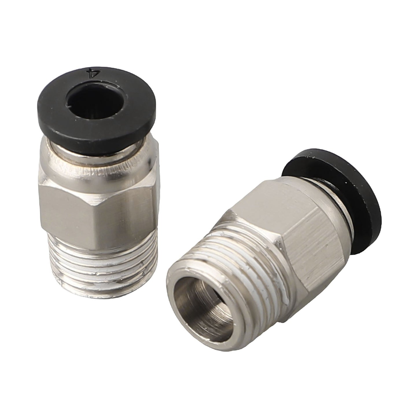10Pcs Pc4-M10 External Thread Straight Pneumatic Connector Stainless Steel Ptfe Tube Push In Quick Fitting Connectors Extruders Smile Home