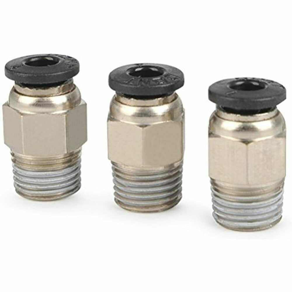 10Pcs Pc4-M10 External Thread Straight Pneumatic Connector Stainless Steel Ptfe Tube Push In Quick Fitting Connectors Extruders Smile Home