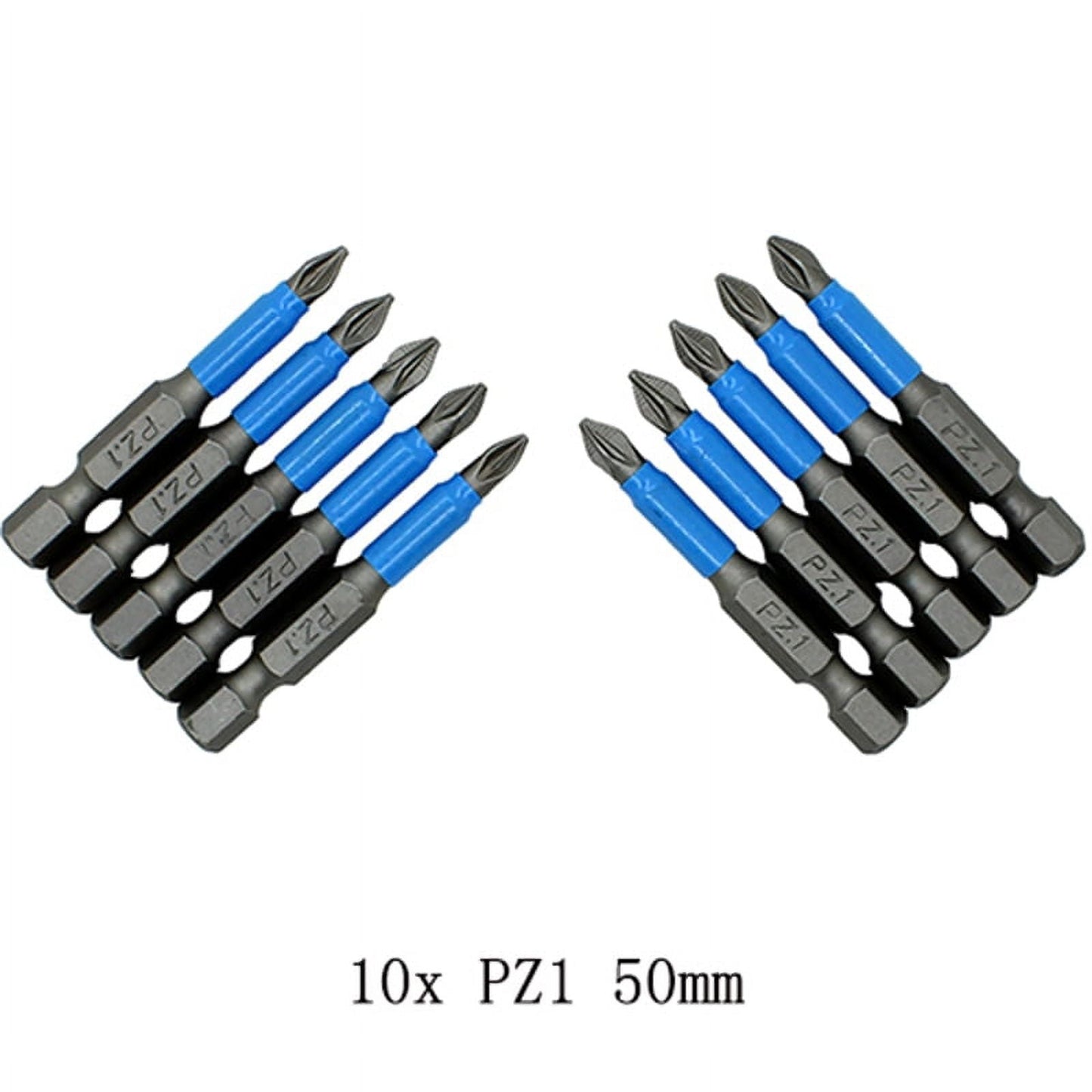 10Pcs Magnetic Anti Skid Electric Screwdriver Bits Alloy Steel 50Mm Cross Screw Driver Tools Set Ph1 Ph2 Ph3 Pz1 Pz2 Pz3 Pz1 Smile Home Pz1