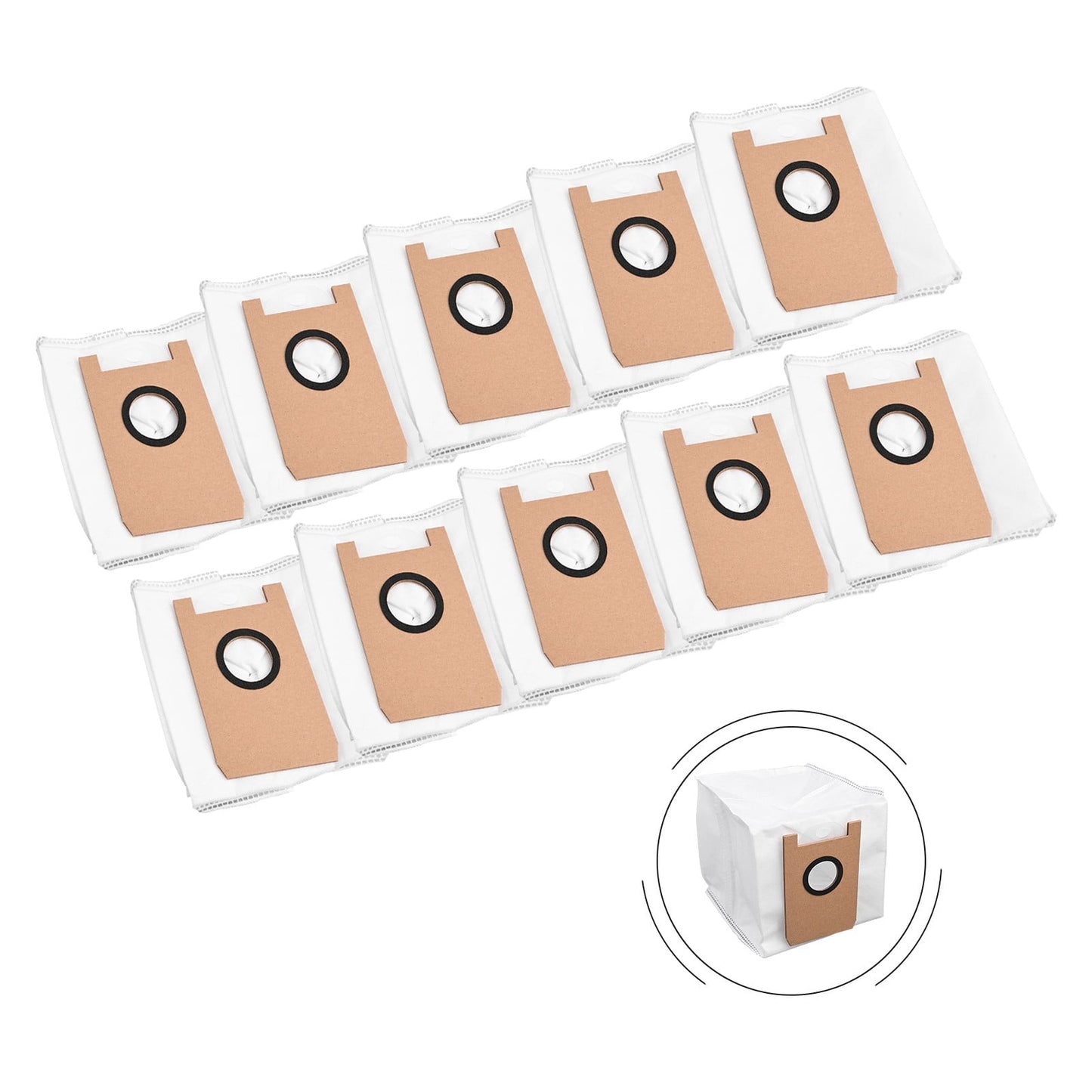 10 PACK 4/10 Pcs Dust Bags For AIRROBO T20 T20+ Vacuum Cleaner Replacement Robot Sweeper Spare Part Accessories For Floor Cleaning Smile Home