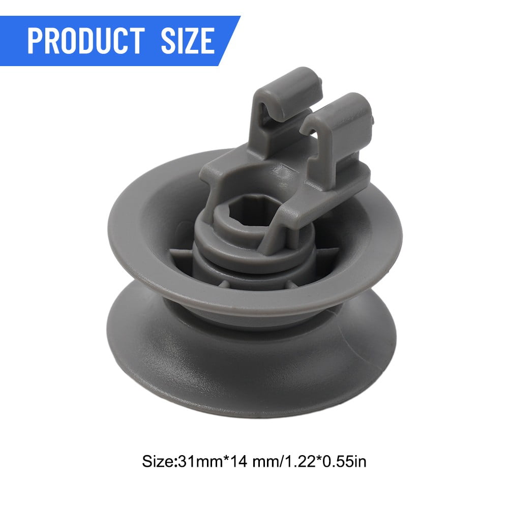 4 Pack Upper Basket Wheels 611666 for Bosch Siemens Neff Dishwashers - Compatible with Multiple Models