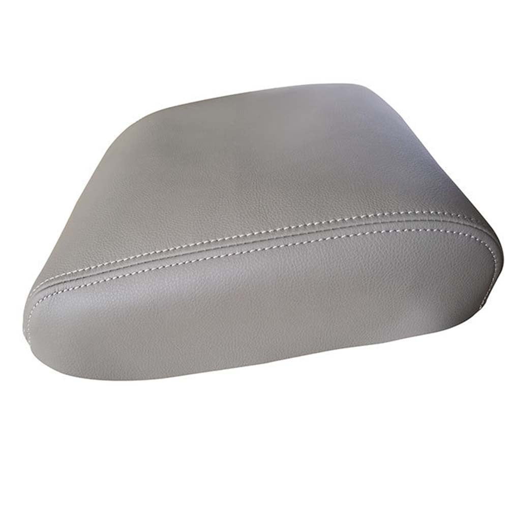 For Honda For Pilot 2009-2015 Leather Center Console Lid Armrest Cover Microfiber Protective Skin Gray
