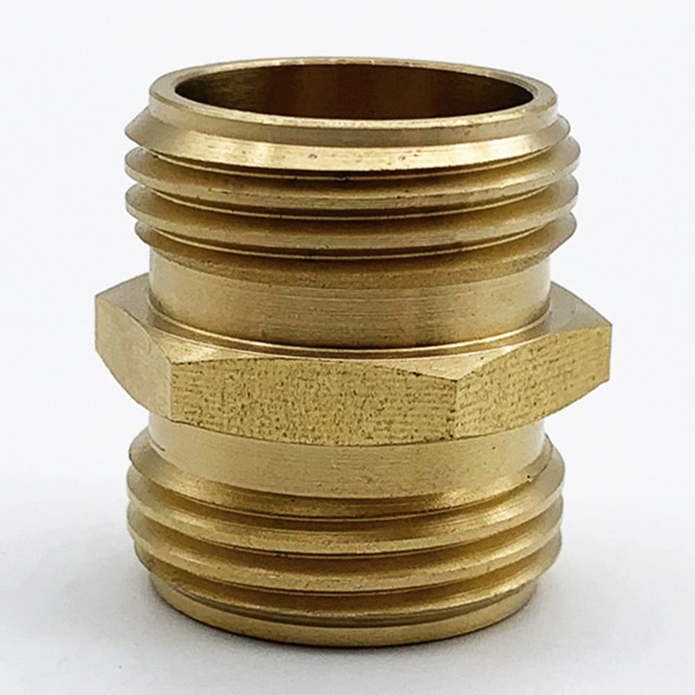 Brass Garden Hose Adapter Male To Male Quick Connector 2 Pack 34 Inch YIWEI