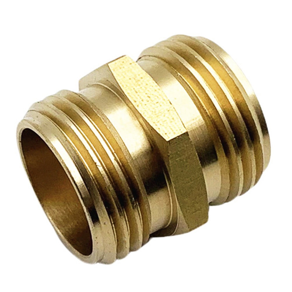 Brass Garden Hose Adapter Male To Male Quick Connector 2 Pack 34 Inch YIWEI