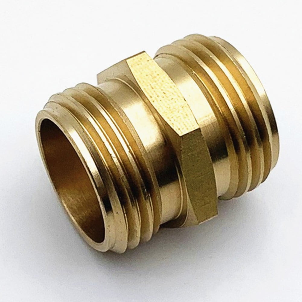 Brass Garden Hose Adapter Male To Male Quick Connector 2 Pack 34 Inch YIWEI
