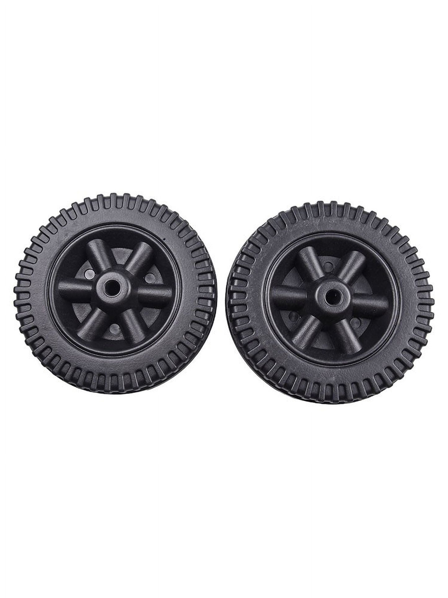 Lierteer 2Pcs/Set Grill Wheels Replacement Parts 170/177mm 7 Inch BBQ Grill Wheel Barbecue Grills Kitchen Garden Plastic Black