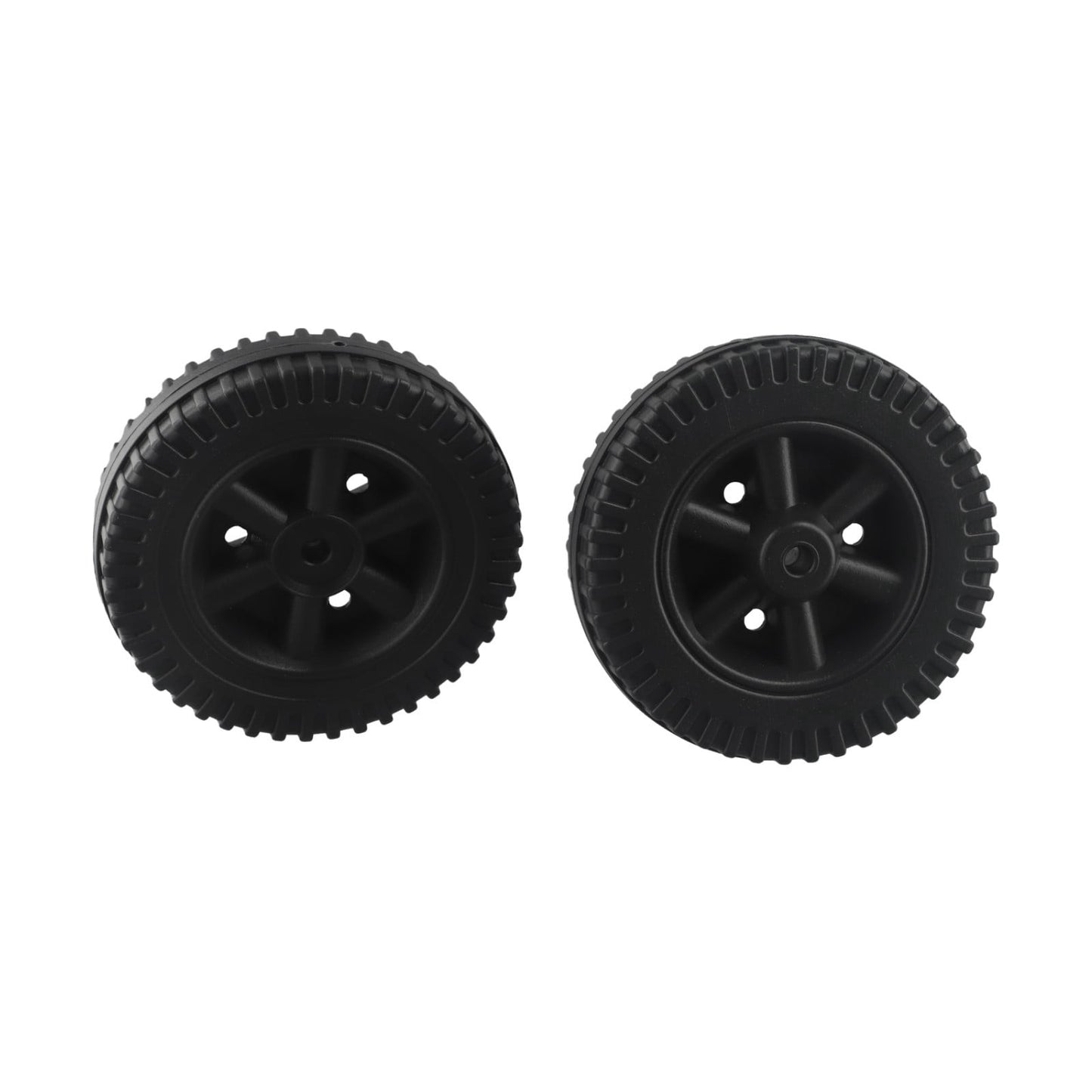 Lierteer 2Pcs/Set Grill Wheels Replacement Parts 170/177mm 7 Inch BBQ Grill Wheel Barbecue Grills Kitchen Garden Plastic Black black+white wheel cover