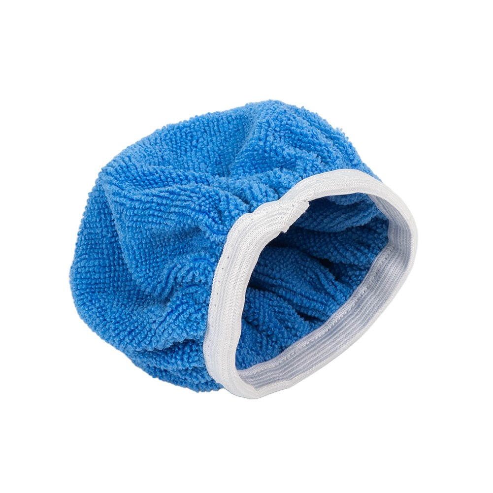 LLDI Polisher Buffing Pads Bonnet Cover Light Blue 10pcs 5-6Inch Microfiber