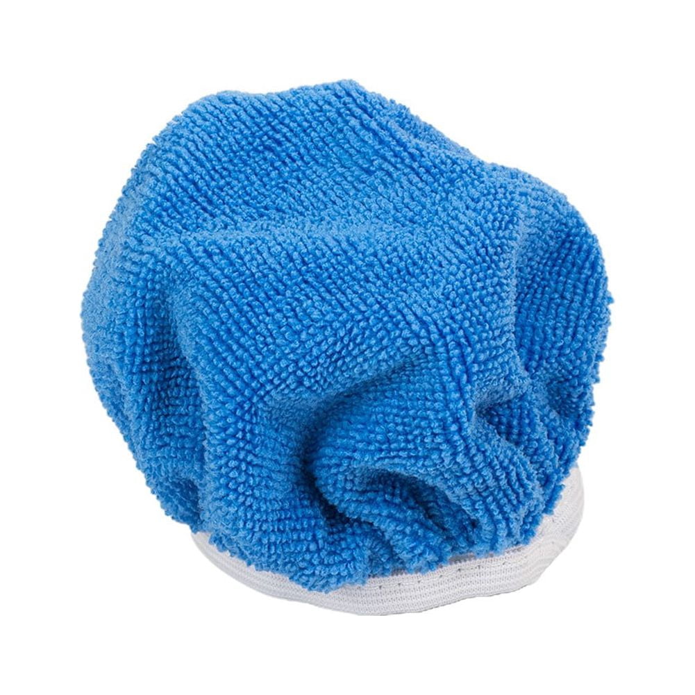 LLDI Polisher Buffing Pads Bonnet Cover Light Blue 10pcs 5-6Inch Microfiber