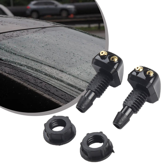 2 Pack Car Dual Holes Windshield Washer Nozzle Adjustable Wiper Water Spray Jet For Most Vehicle Models