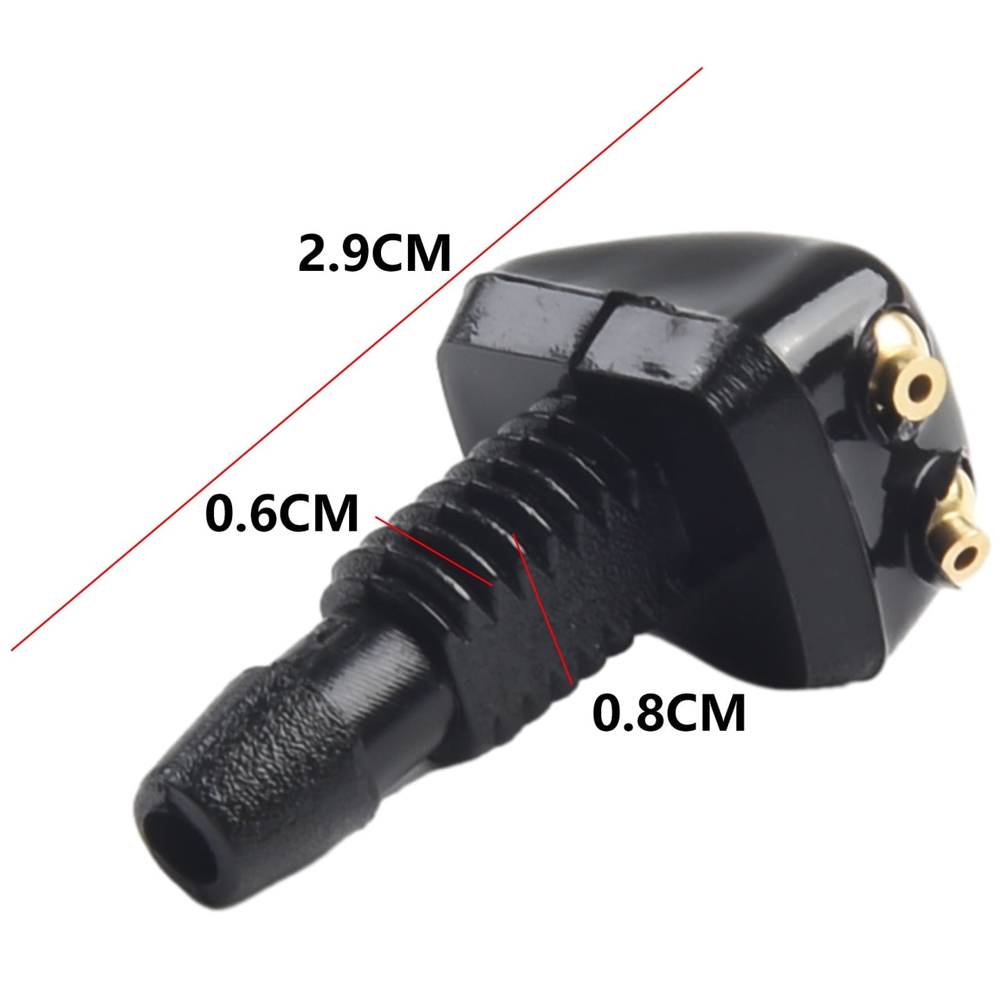 2 Pack Car Dual Holes Windshield Washer Nozzle Adjustable Wiper Water Spray Jet For Most Vehicle Models