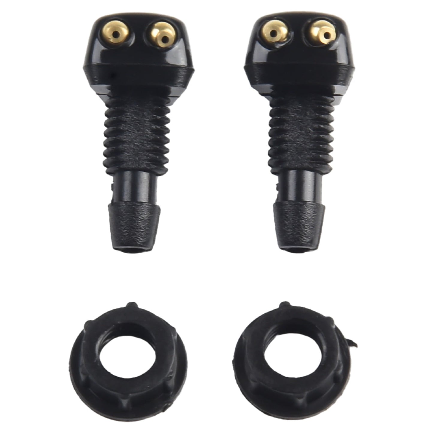2 Pack Car Dual Holes Windshield Washer Nozzle Adjustable Wiper Water Spray Jet For Most Vehicle Models