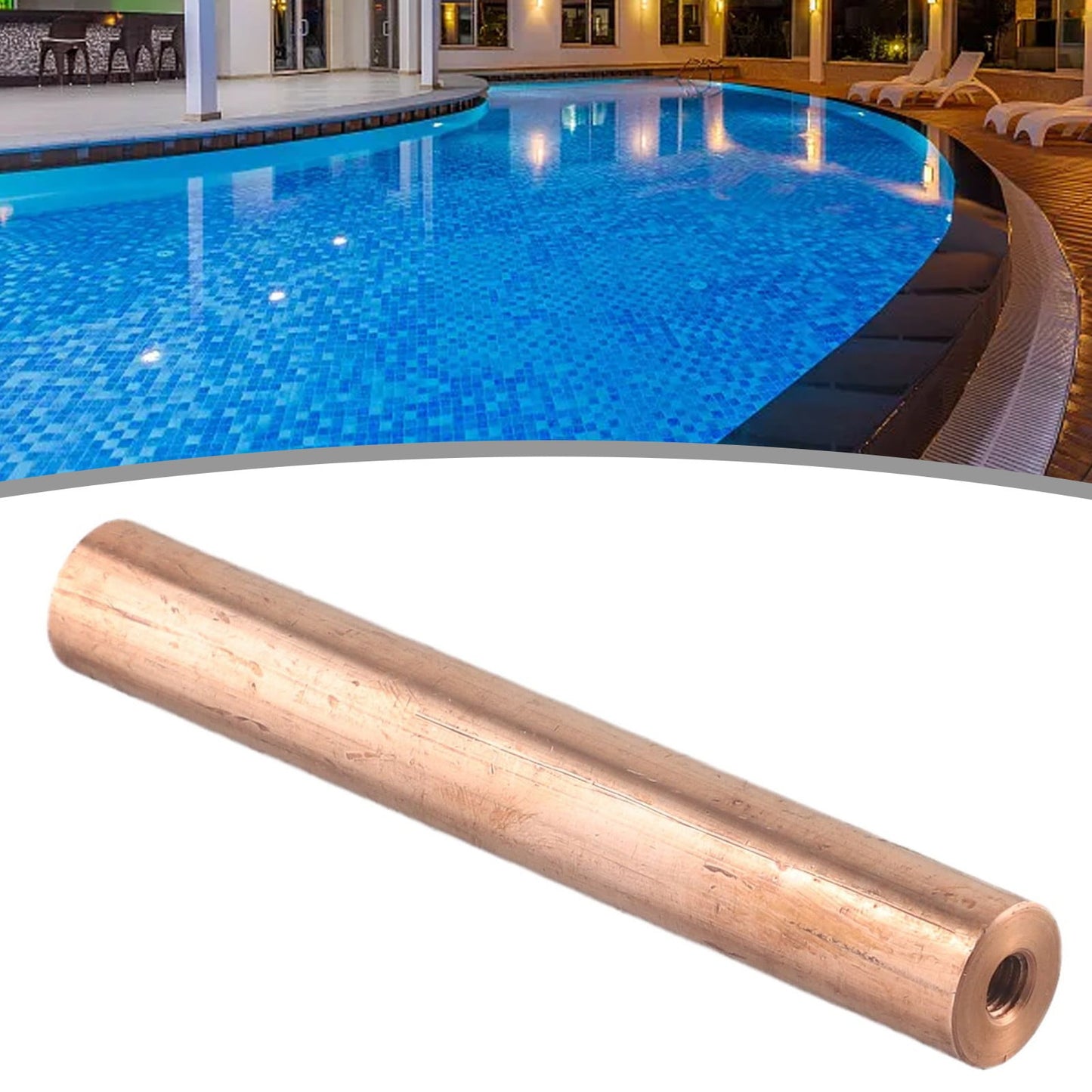 Arkzeo Solar Copper Anode For Swimming Pool Ionizer Purifier Cleaner 230G 160G 474G Filter Spring Pool Clarifier Replacement Parts 160G 230G