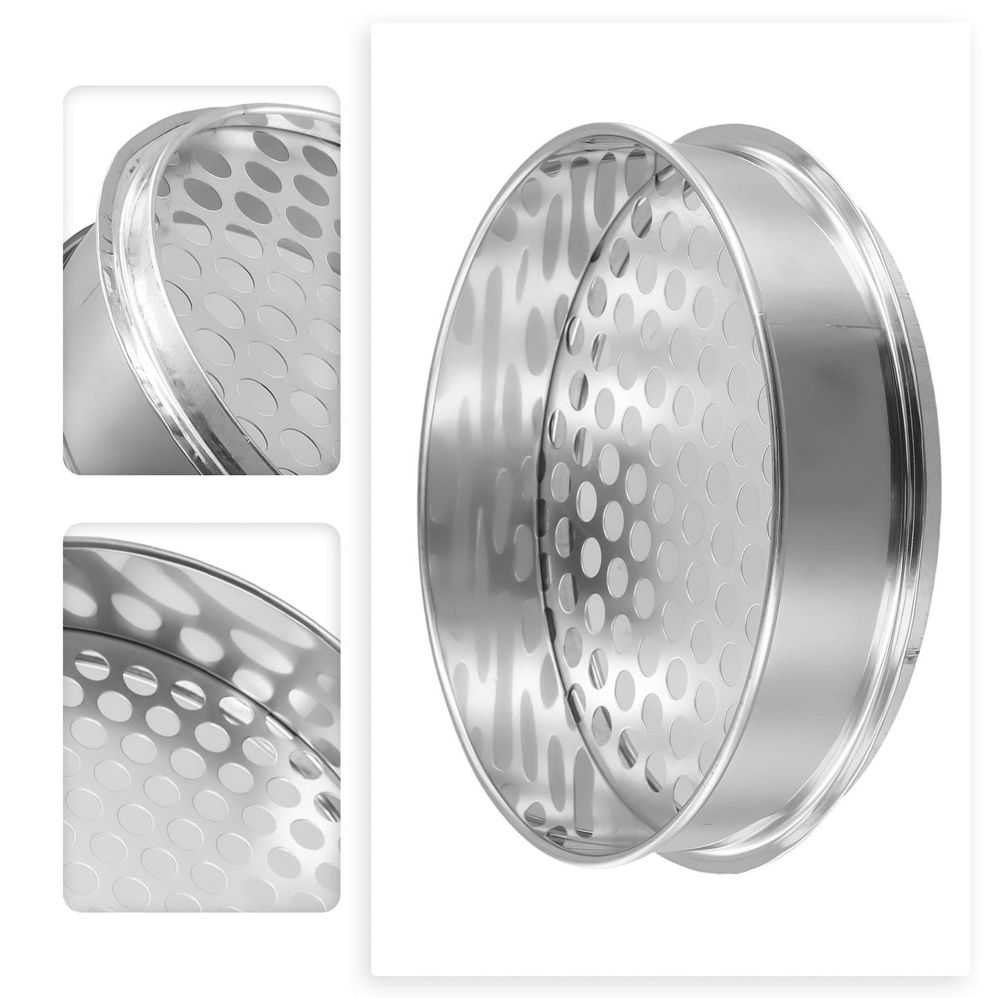 Arkzeo 6/7/12Mm Strainers Mesh Sieve Round Hole Garden Soil Sieve Filter Shakers Fruit Filter Sieve Strainer Sifter Round Hole 7mm Round Hole 12mm