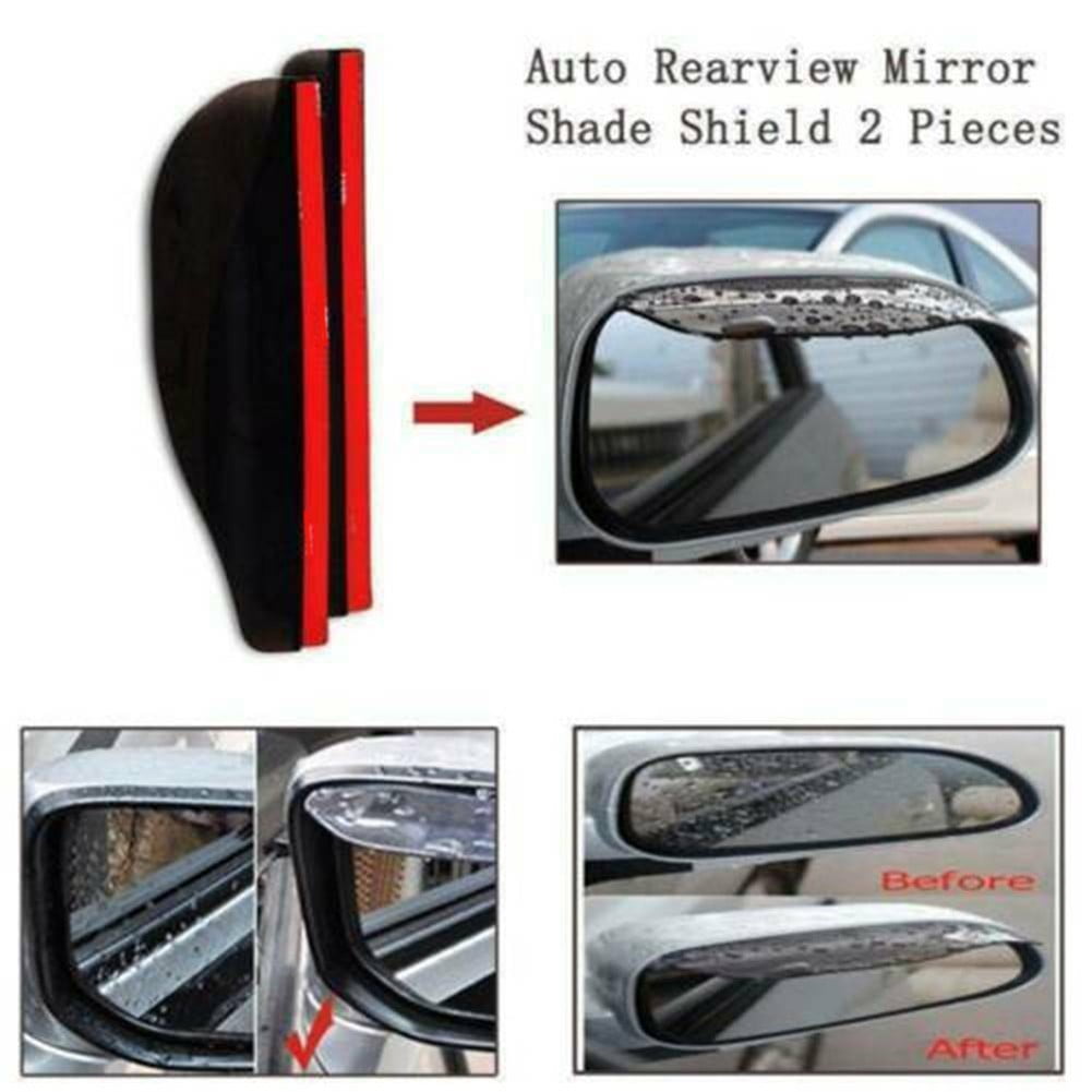 Rain Board Side Rear Mirror Visor Rear View Black Transparent Car Eyebrow Guard Replacement Rubber Accessories